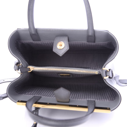 Fendi Vitello Elite Petite 2Jours Tote Grigio Grigio Chiaro 5 of 9