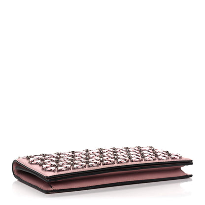 Gucci Nappa Crystal Triangles Clutch Rose Baby Candy Rame 4 of 14
