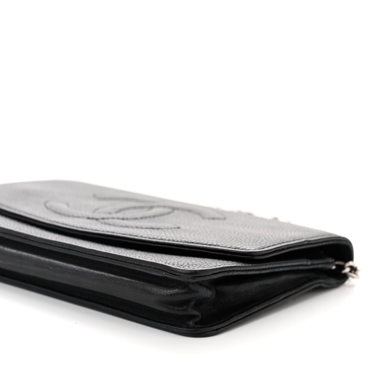 Chanel Caviar Timeless CC Wallet On Chain WOC Black 11 of 12