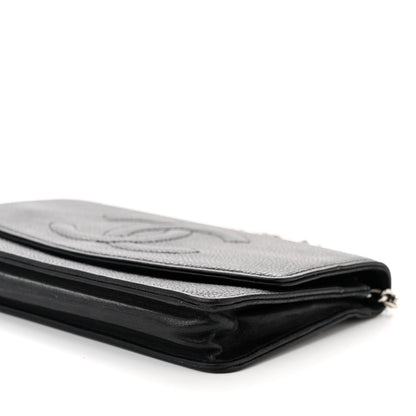 Chanel Caviar Timeless CC Wallet On Chain WOC Black 11 of 12
