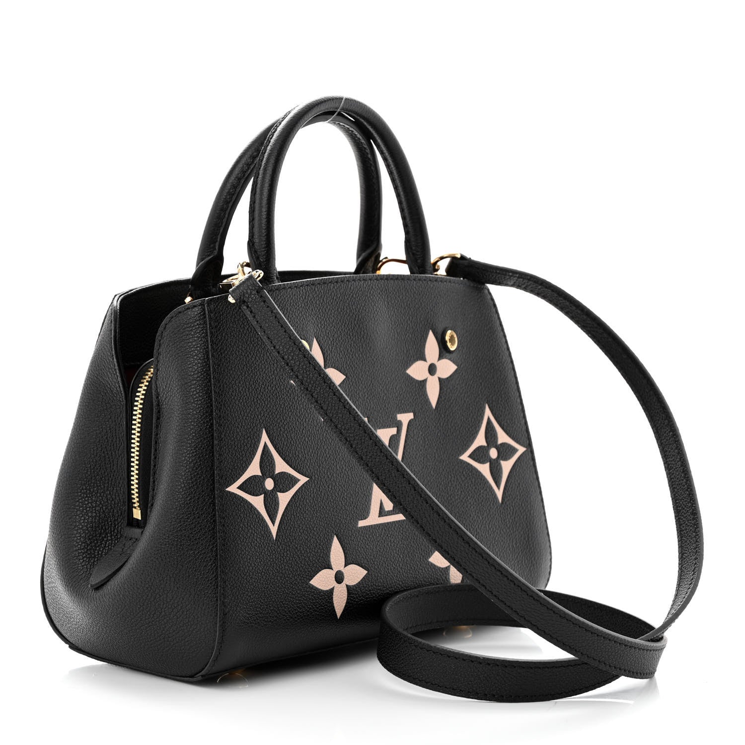 Louis Vuitton Empreinte Monogram Giant Montaigne BB Black Beige 3 of 11