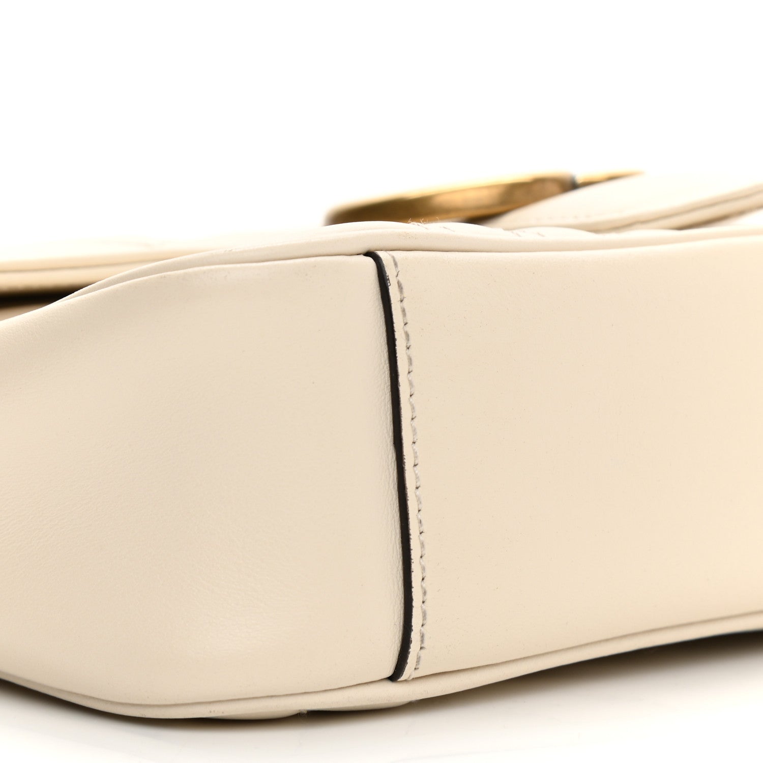 Gucci Calfskin Matelasse Mini GG Marmont Shoulder Bag White 9 of 12