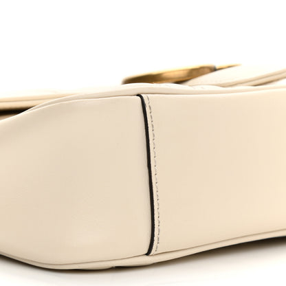 Gucci Calfskin Matelasse Mini GG Marmont Shoulder Bag White 9 of 12