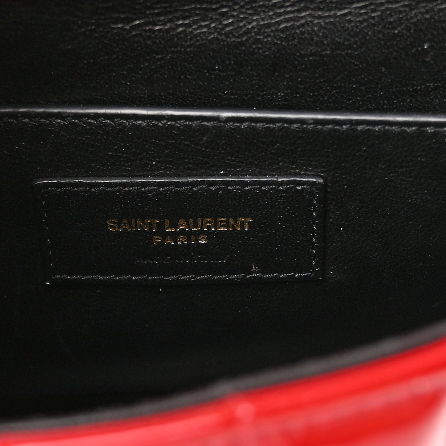 Patent Calfskin Matelasse Medium Vicky Chain Bag Rouge Eros