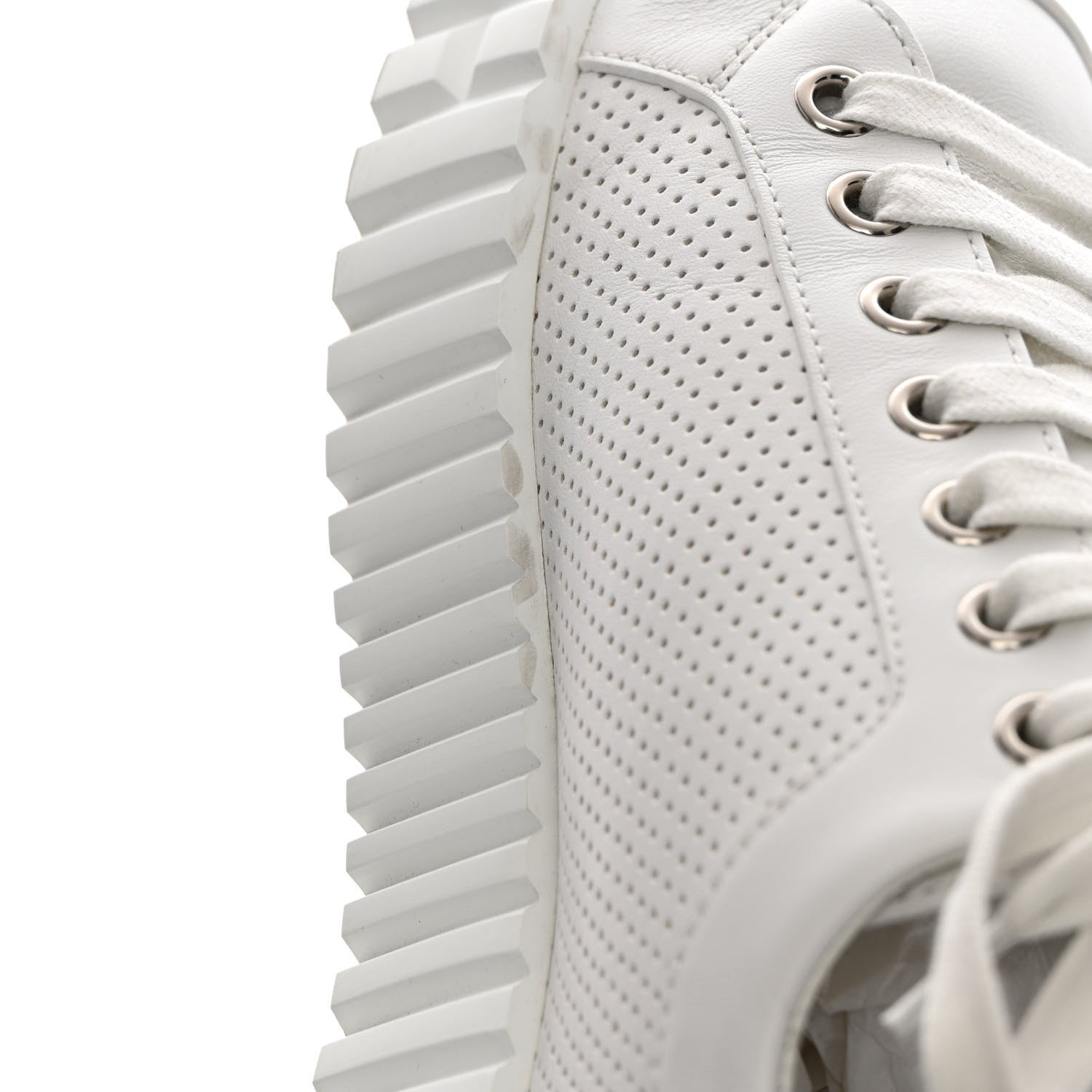 Hermes Perforated Calfskin Cross Sneakers 36 White 9 of 12