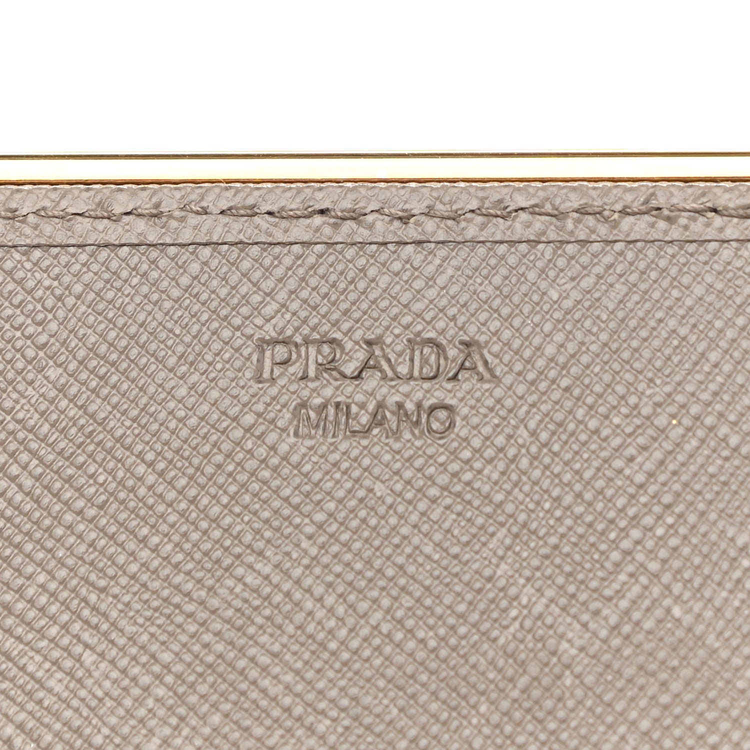 Prada Saffiano Metal Bar Continental Flap Wallet Argila 6 of 14
