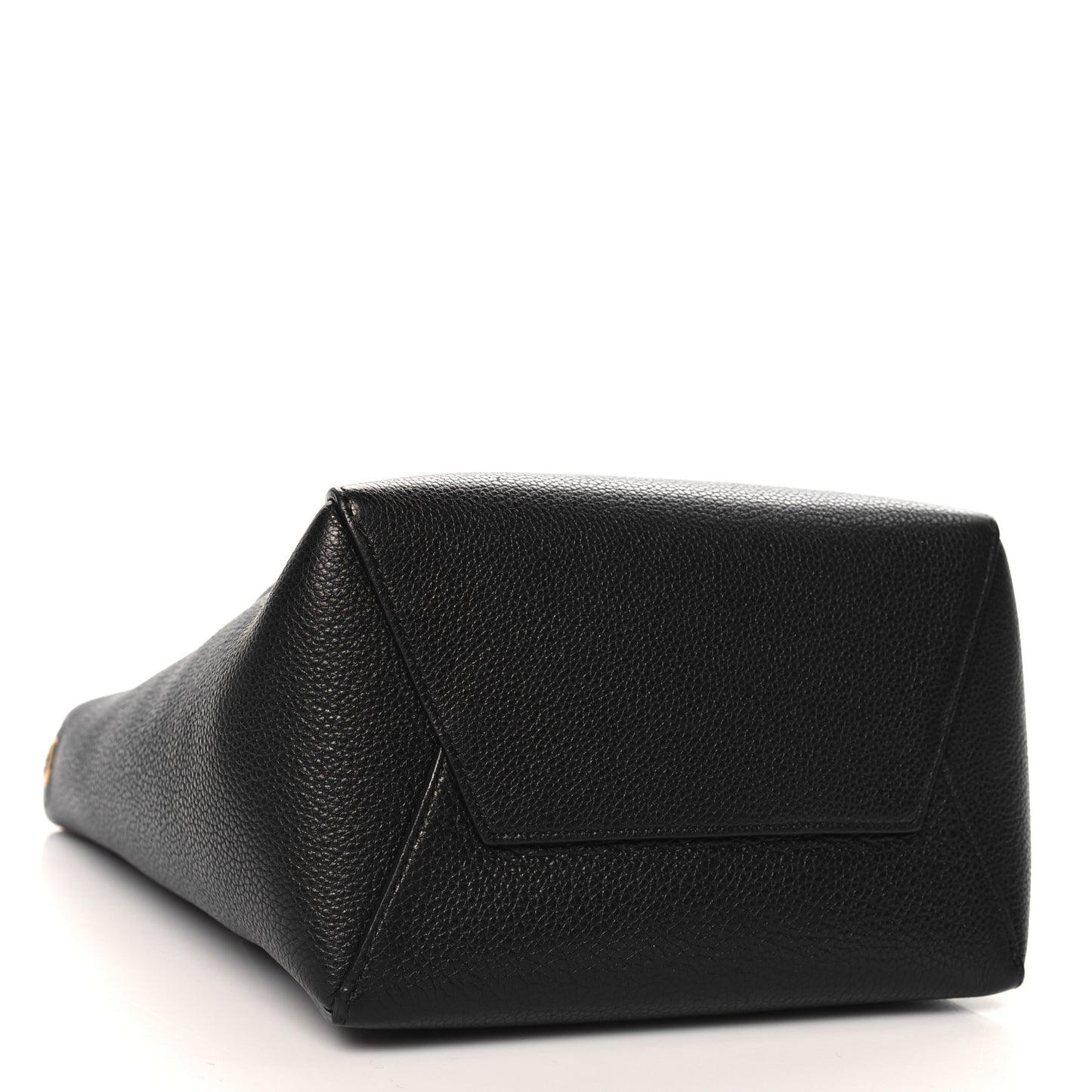 Soft Grained Calfskin Small Sangle Bucket Bag Black