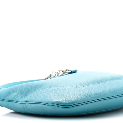 Hermes Chevre De Coromandel  Trim II 31 Shoulder Bag Turquoise 8 of 9