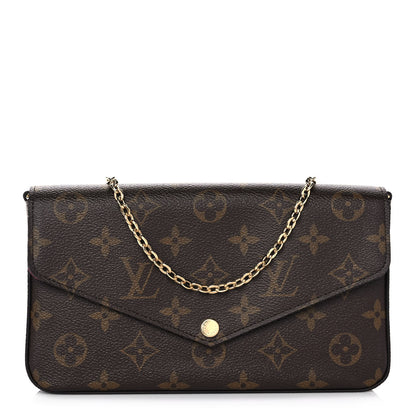 Louis Vuitton Monogram Pochette Felicie Chain Wallet Fuchsia 3 of 11