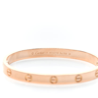 Cartier 18K Pink Gold LOVE Bracelet 17 4 of 6