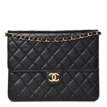 Chanel Lambskin Quilted Small Single Flap Black 1 of 10