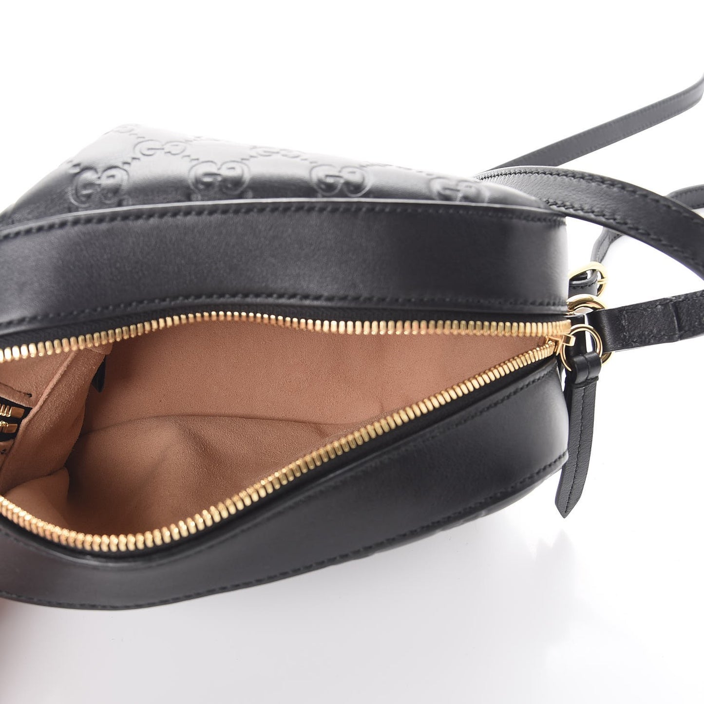Guccissima Signature Small Camera Bag Black