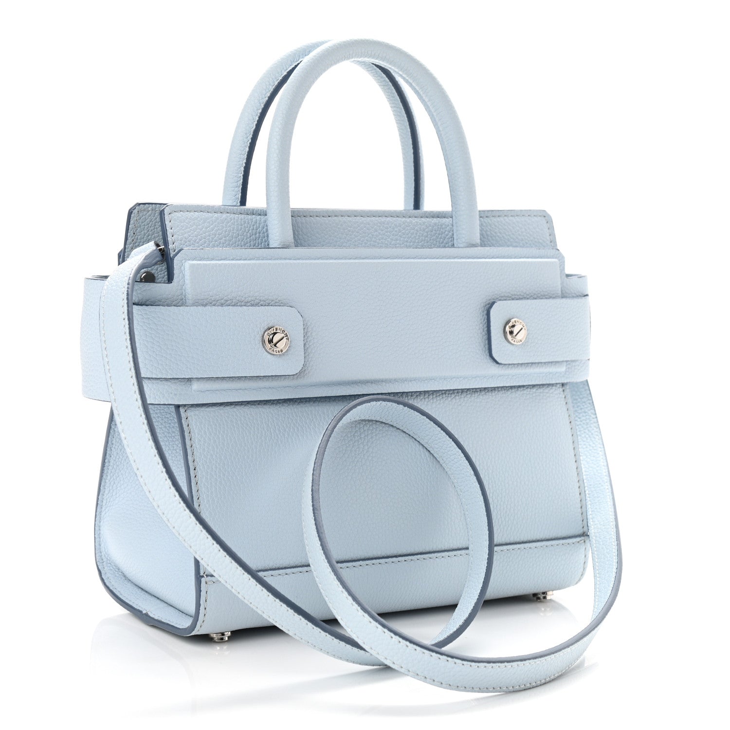 Givenchy Grained Calfskin Mini Horizon Satchel Pale Blue 2 of 9