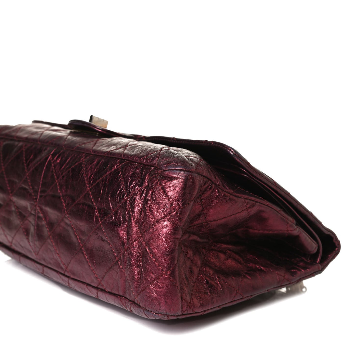 Metallic Aged Calfskin Quilted 2.55 Reissue 226 Flap Dark Red