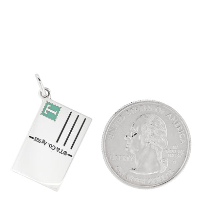 Tiffany Sterling Silver Enamel New York Postcard Charm Blue 2 of 4
