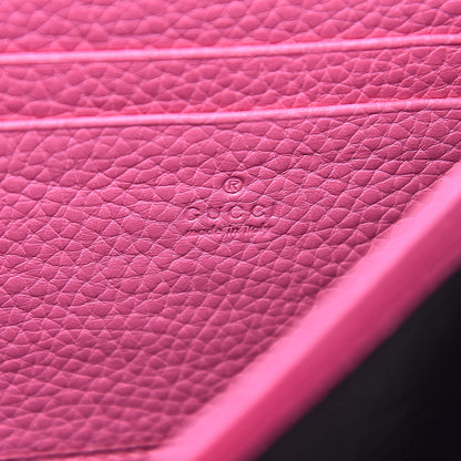 Gucci Cellarius Calfskin GG Marmont Chain Wallet Pink Tropical Flower 6 of 10