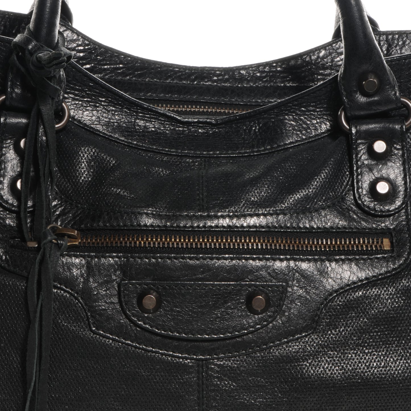 Agneau Perforated City Black