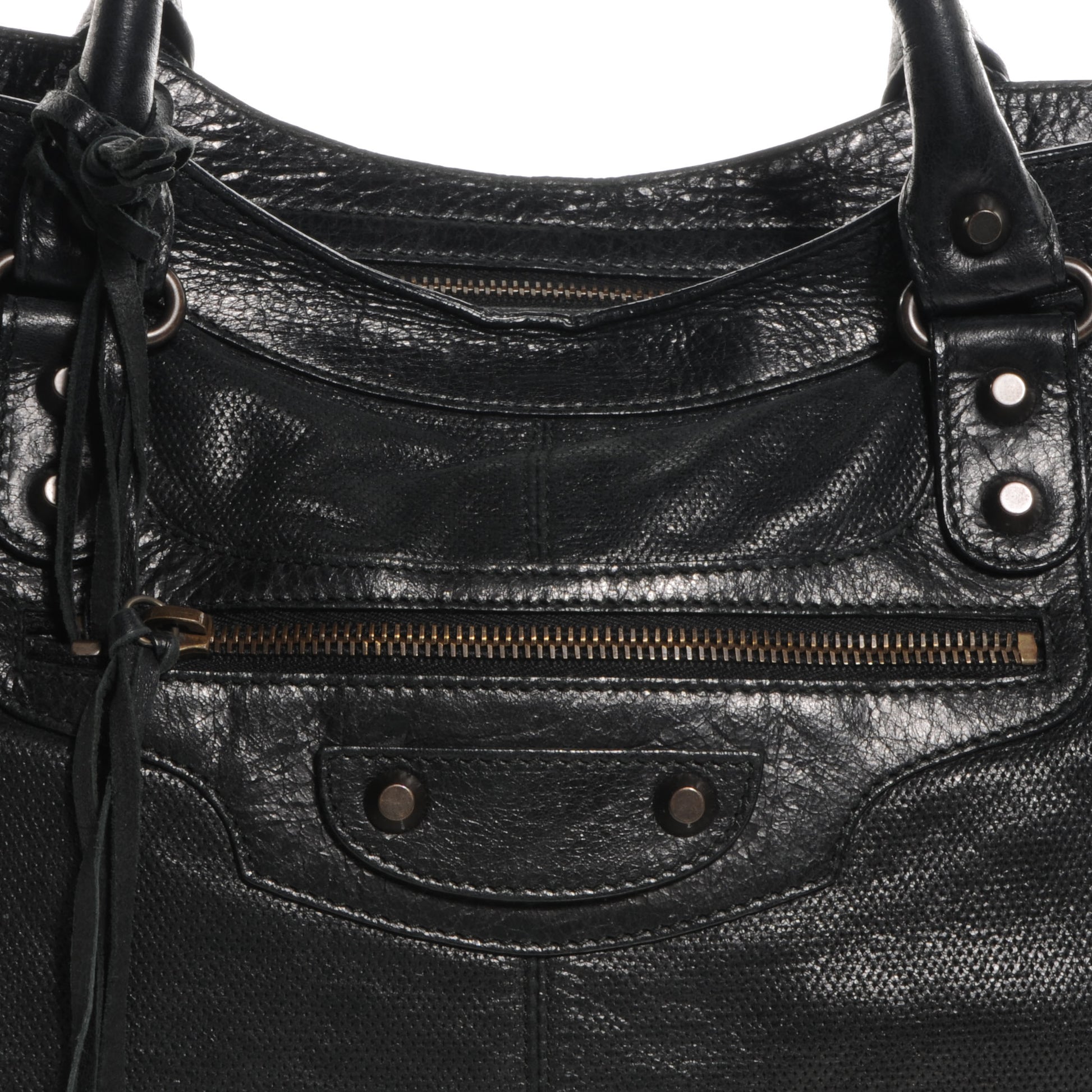 Balenciaga Agneau Perforated City Black 8 of 9
