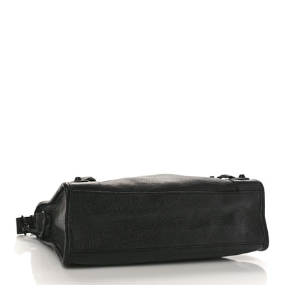 Balenciaga Chevre Black Metallic Edge Hardware S City Black 4 of 8