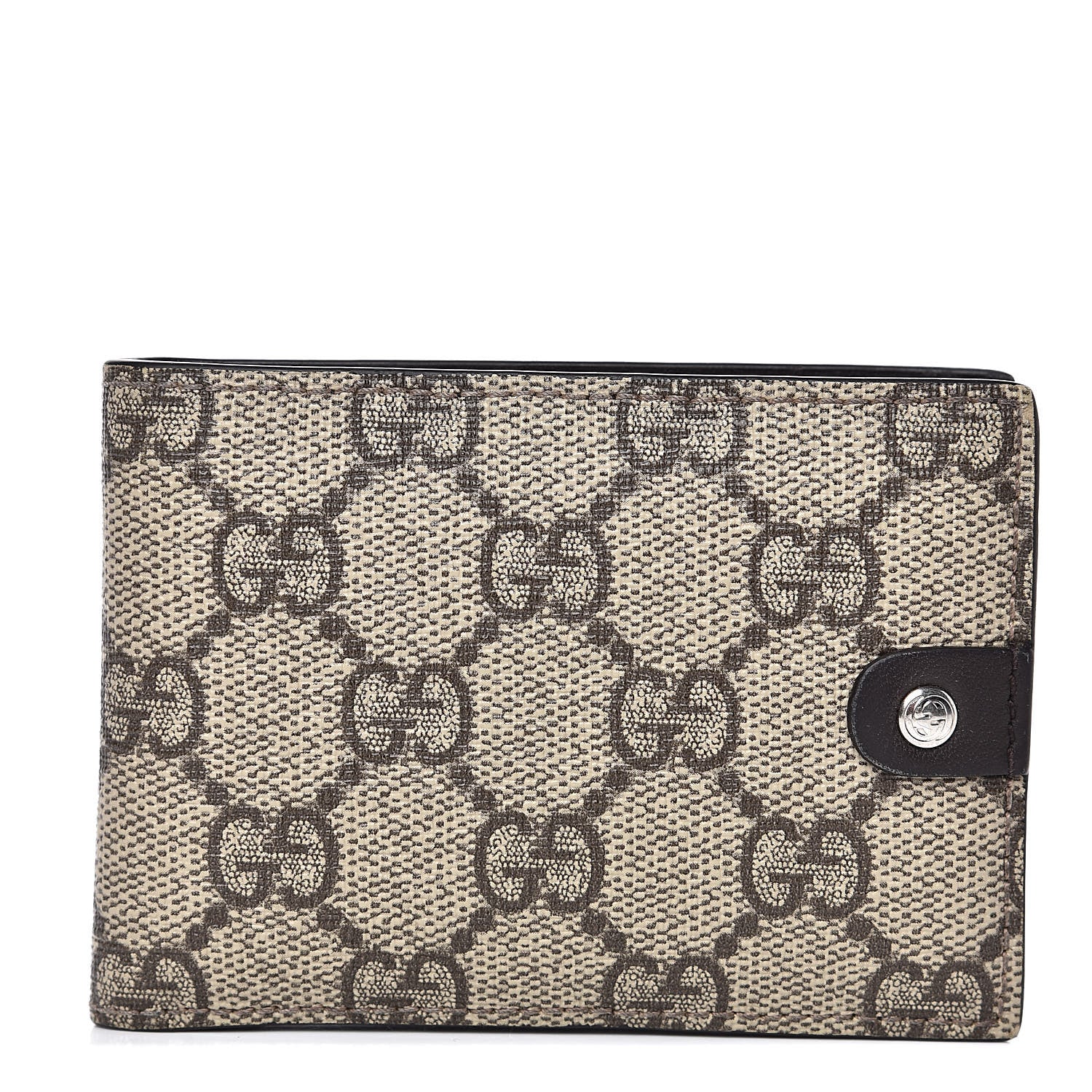Gucci GG Plus Monogram Bi-Fold Wallet Dark Brown 1 of 7