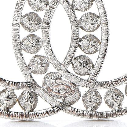 Chanel Pearl Crystal CC Brooch Silver 4 of 5