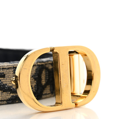 Christian Dior Oblique 30 Montaigne 35mm Belt 85/34 Blue 6 of 6