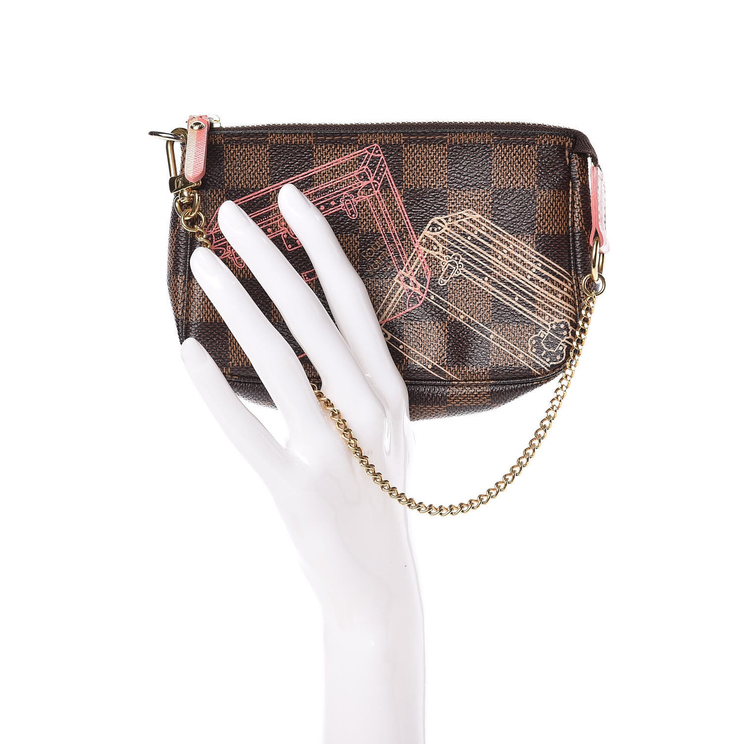 Damier Ebene 2014 Christmas Animation Mini Pochette Accessories