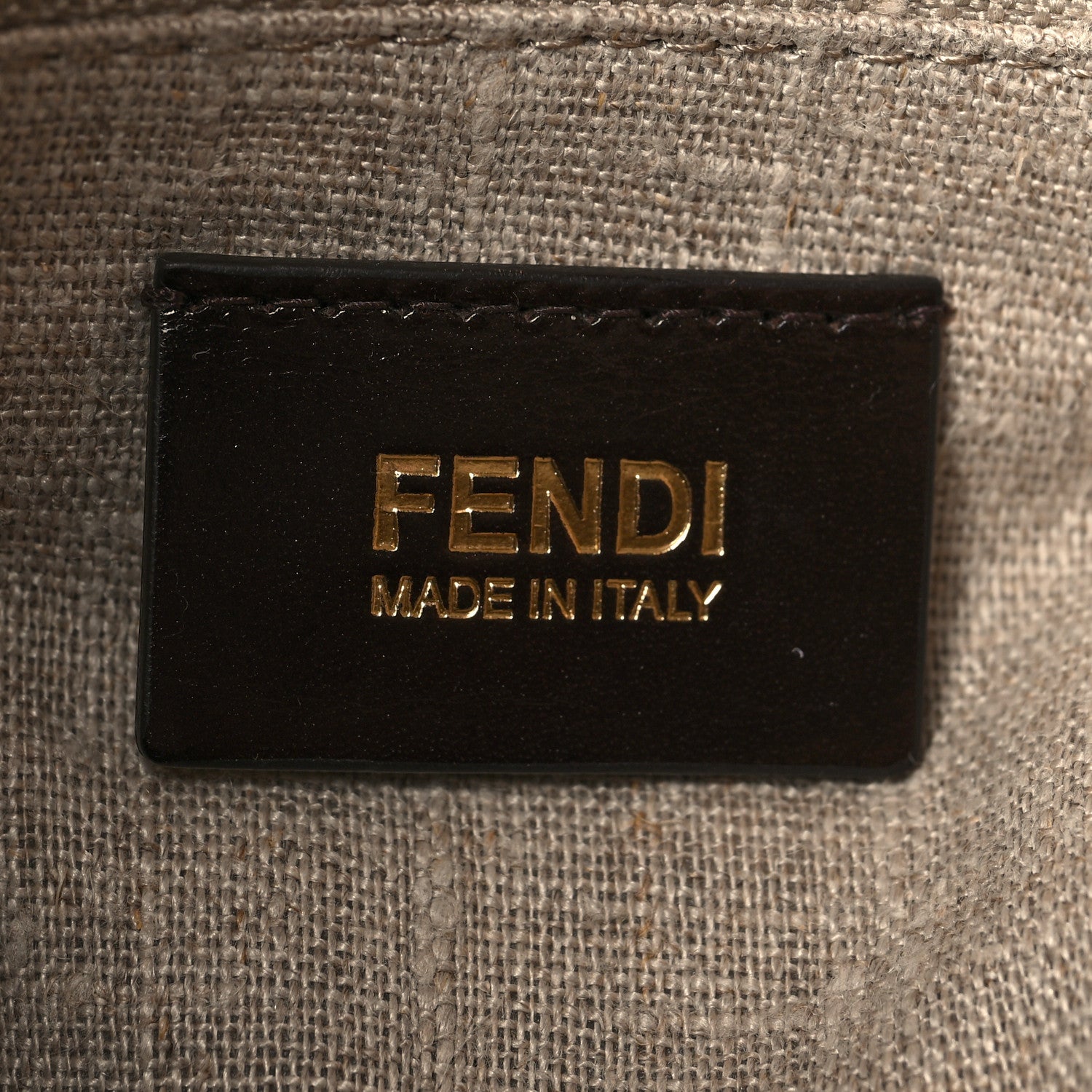 Fendi Pequin Cuoio Vegetale Large Hobo Tobacco Black Cuoio 6 of 11