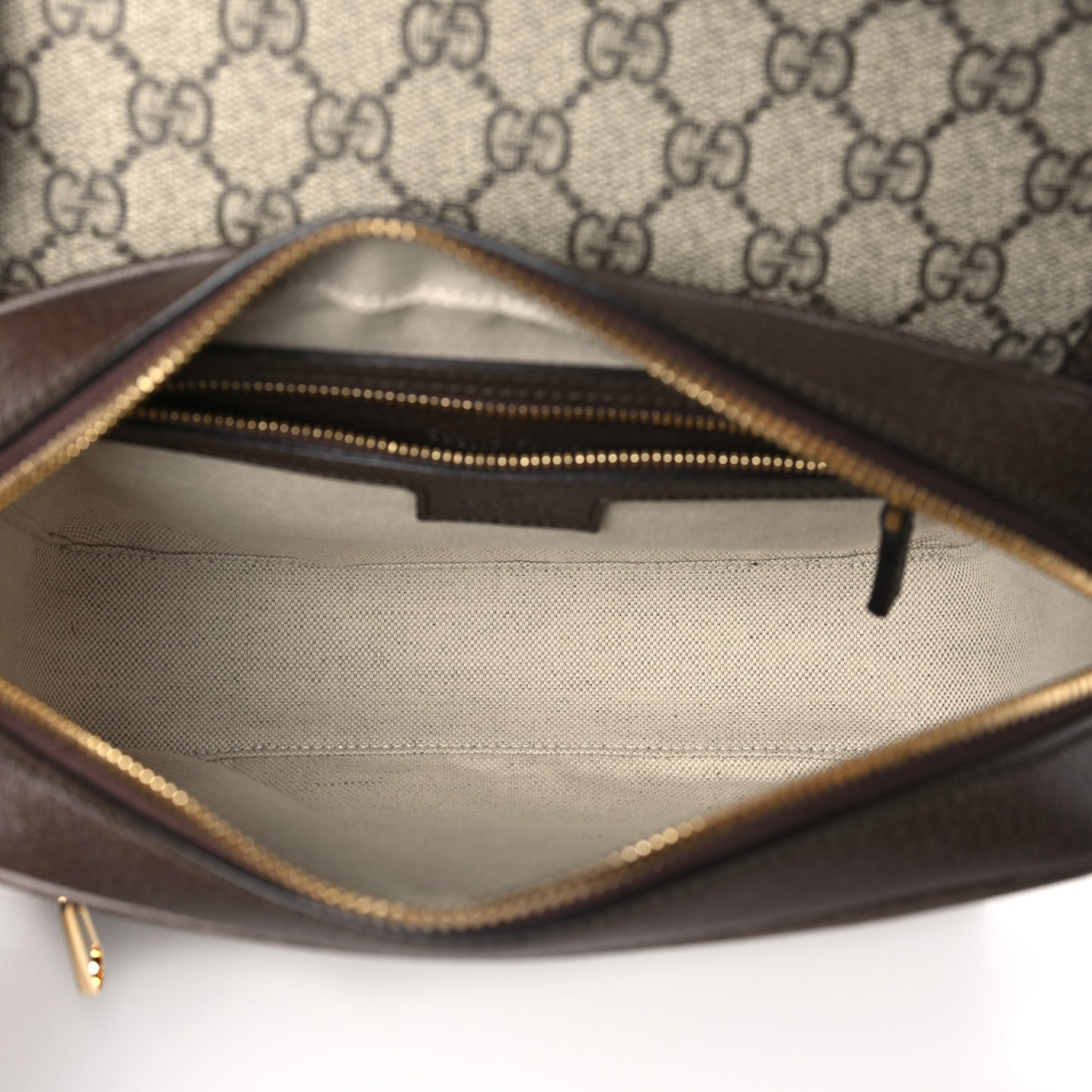 GG Supreme Monogram Textured Dollar Calfskin Web Studded Mini Ophidia Flap Shoulder Bag Beige Ebony New Acero