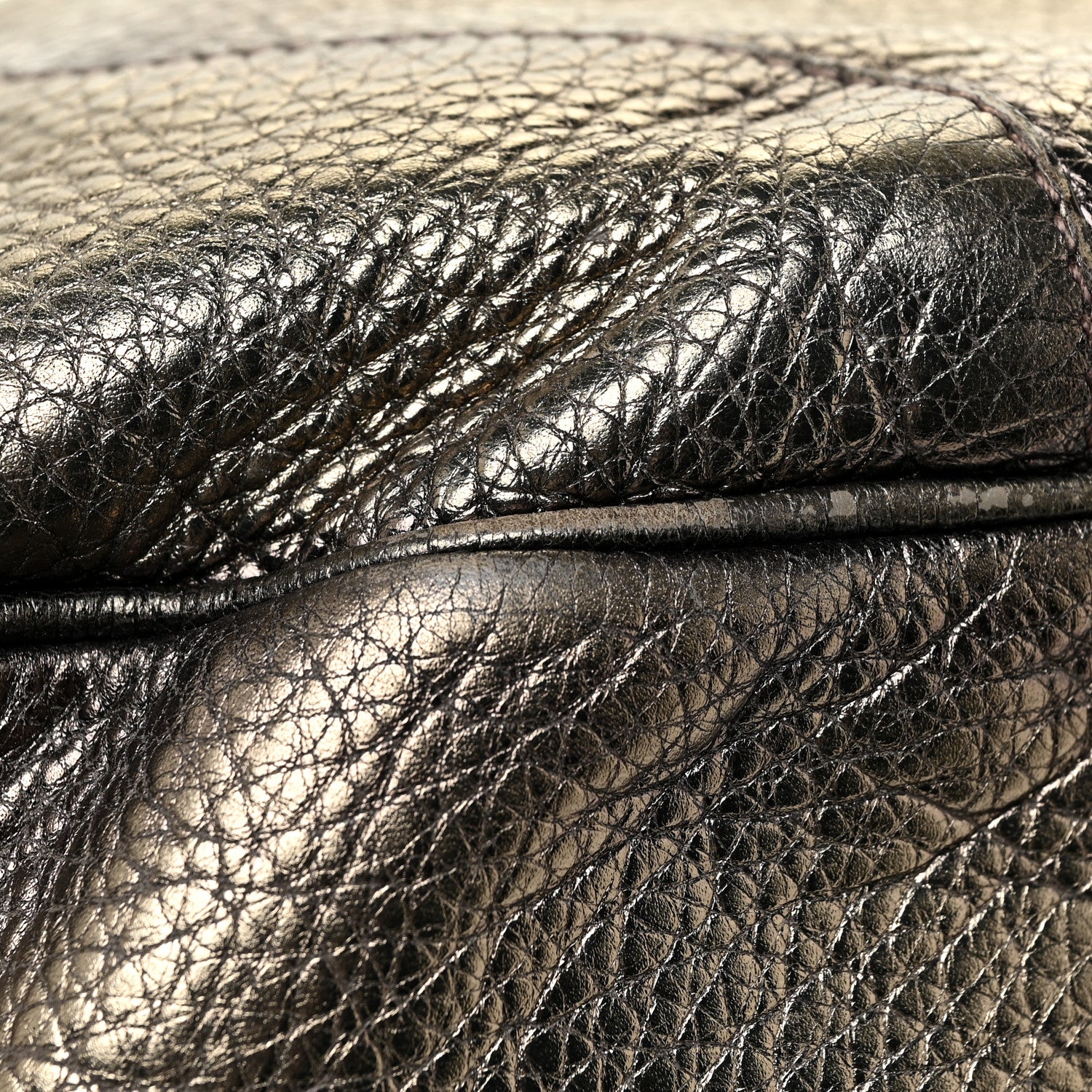 Prada Metallic Vitello Daino Side Pocket Tote Bag Acciaio 12 of 22