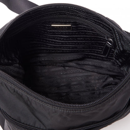 Prada Nylon Flat Messenger Bag Black 4 of 8