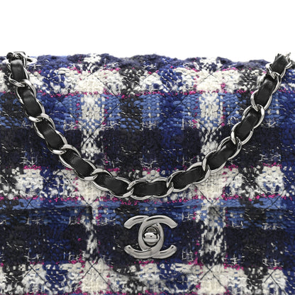 Chanel Tweed Quilted Mini Rectangular Flap Blue Multicolor 7 of 9