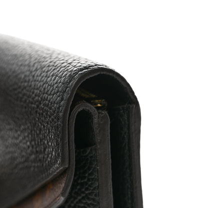 Louis Vuitton Calfskin Double V Wallet Black 9 of 11