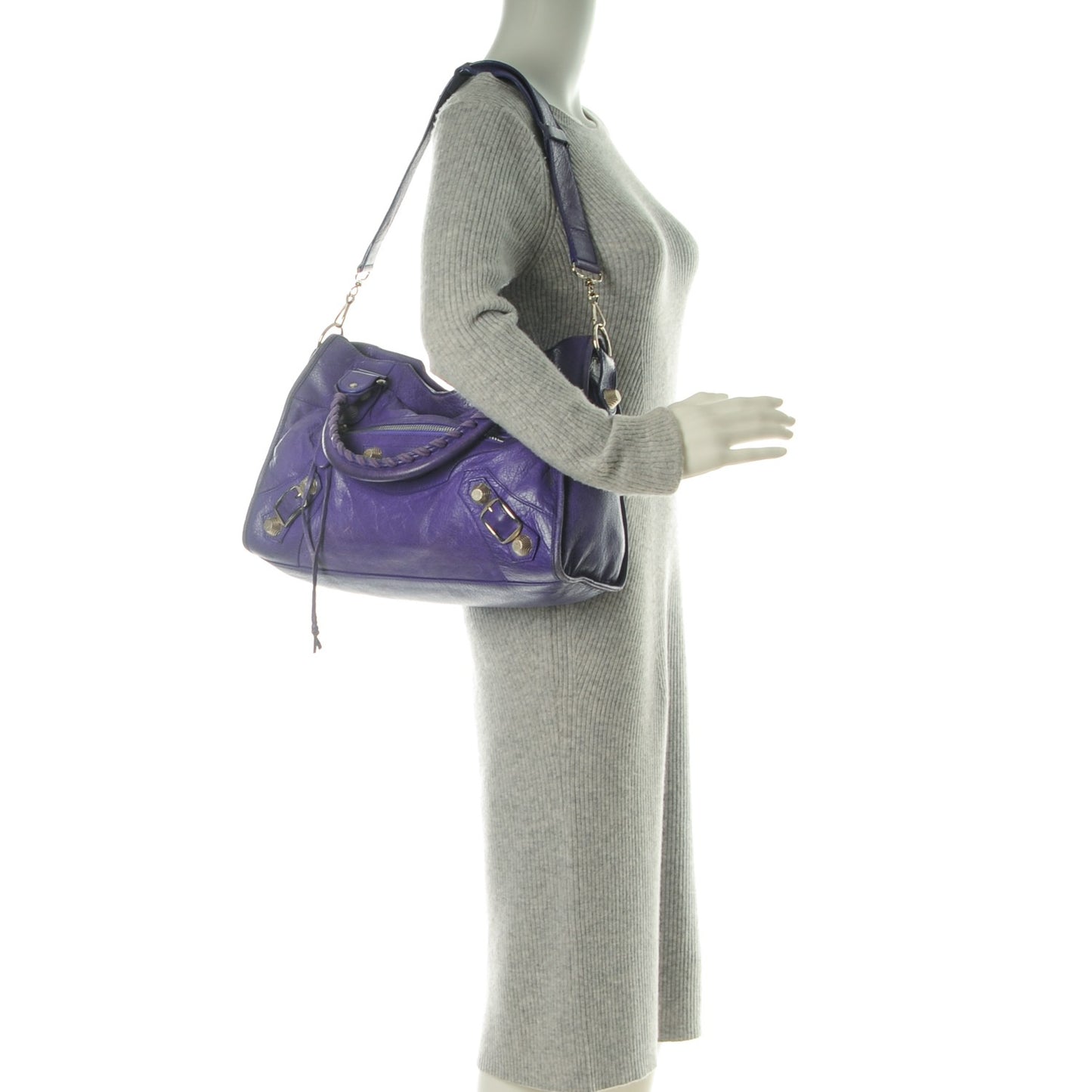 Agneau Giant 21 Silver Hardware City Bleu Lavande