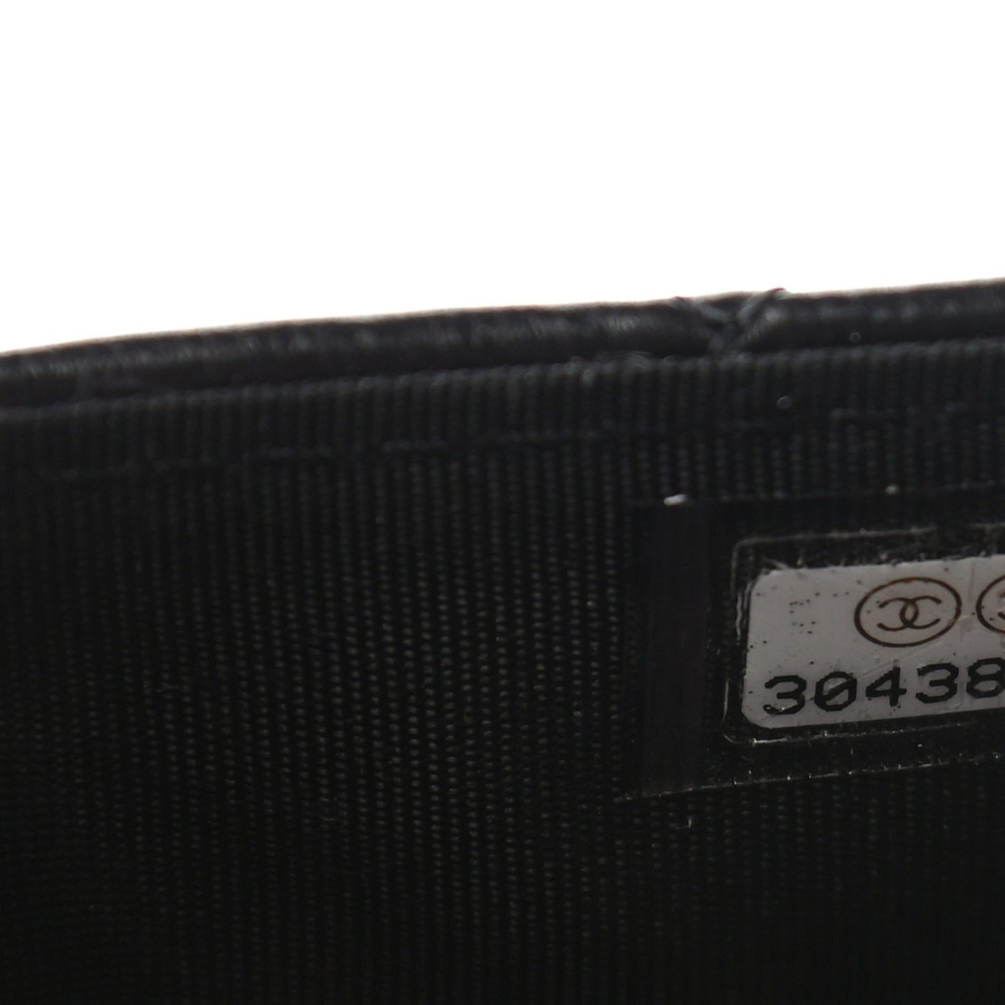 Lambskin Quilted CC Button Flap Card Holder Black