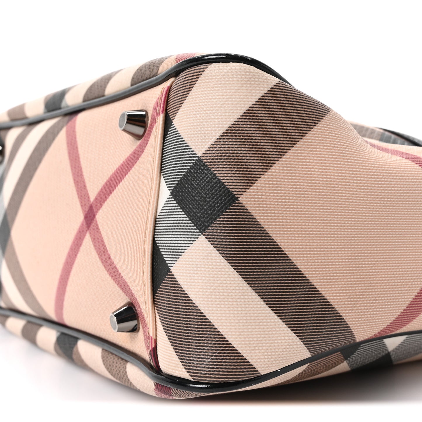 Supernova Check Patent Small Emmy Tote Black