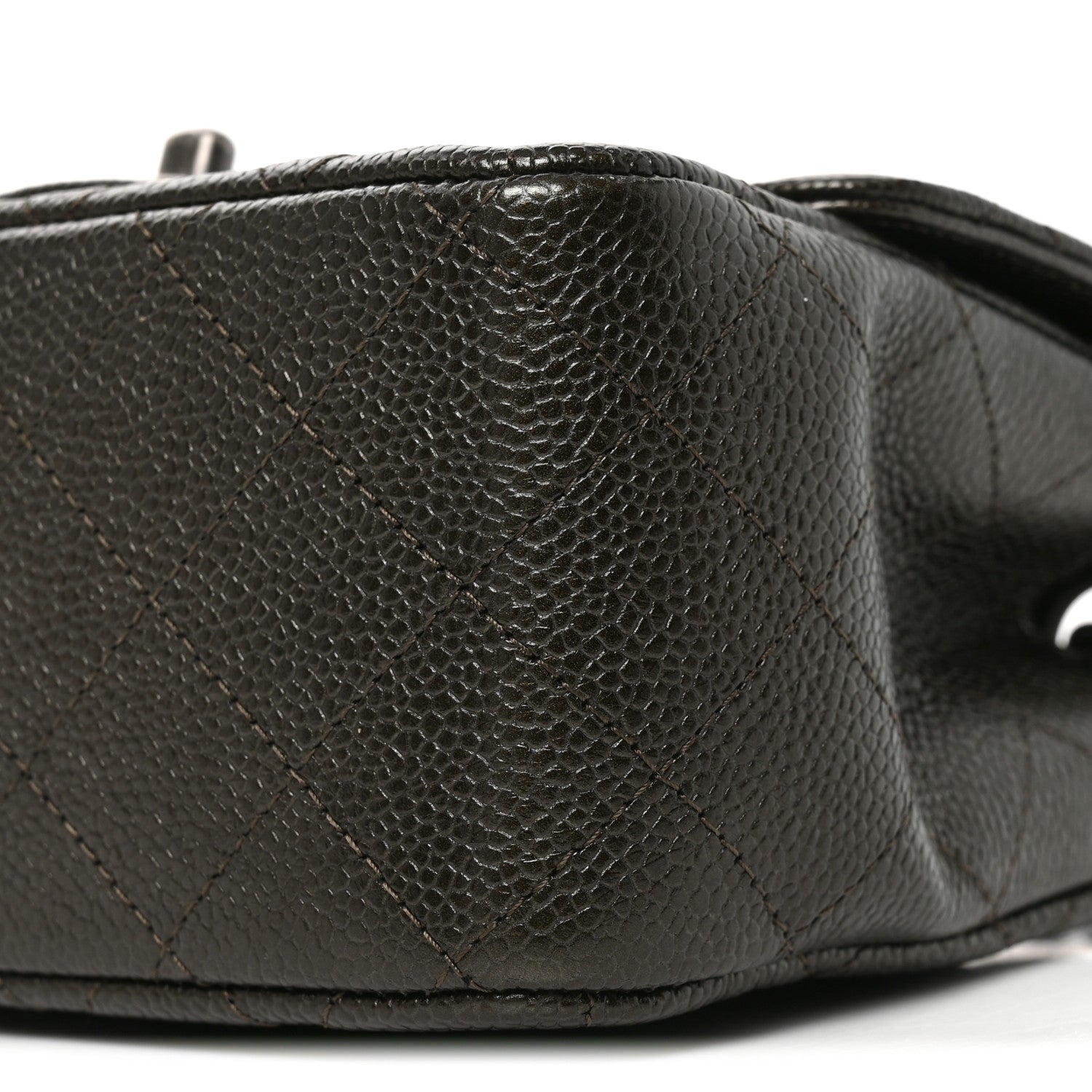 Chanel Caviar Quilted Mini Square Flap Dark Charcoal 10 of 11