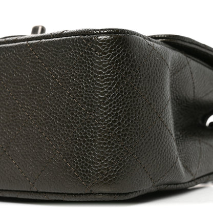 Chanel Caviar Quilted Mini Square Flap Dark Charcoal 10 of 11