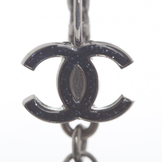 Chanel CC Pearl Earrings Black White 5 of 7