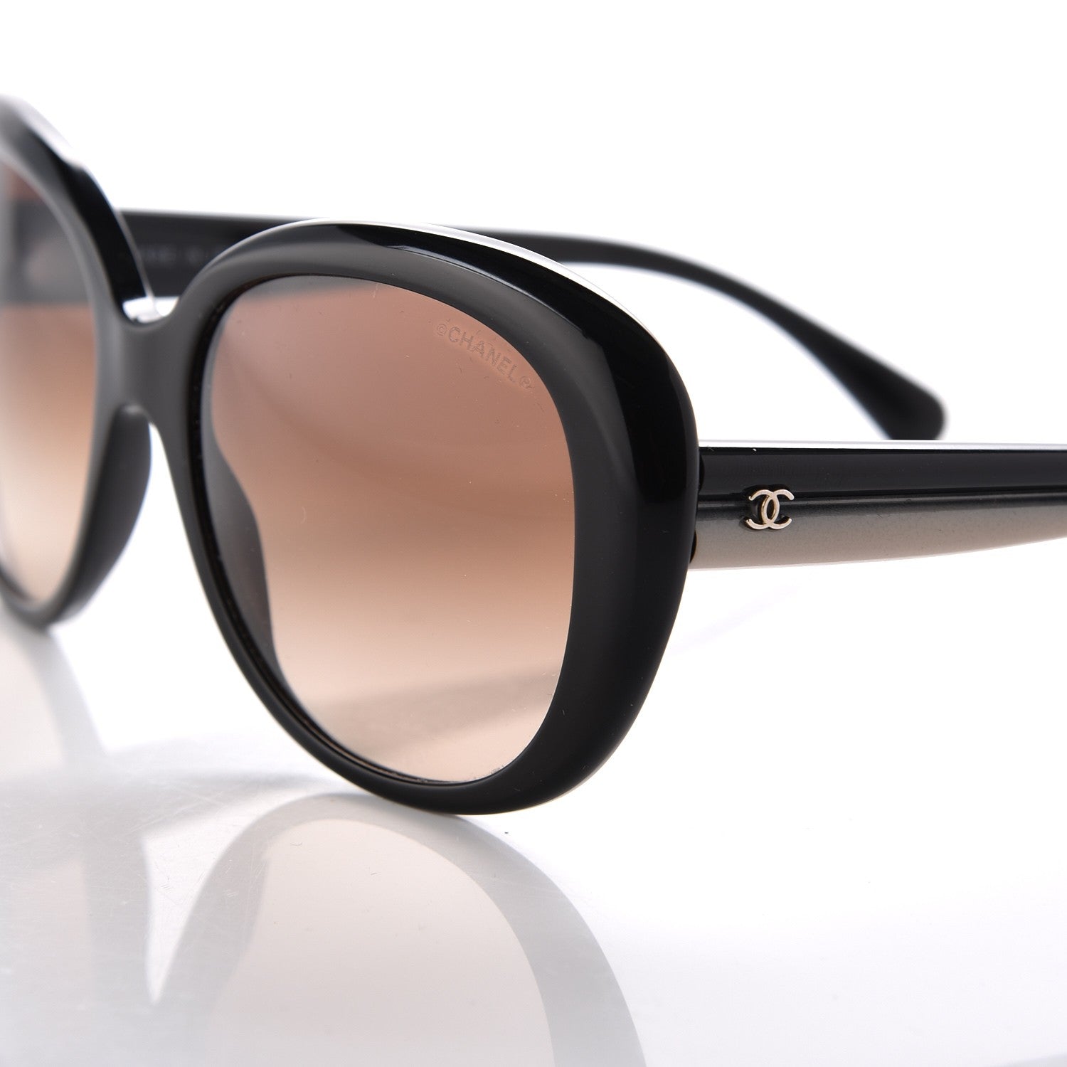 Chanel Signature Oval Sunglasses 5312 Black 7 of 9