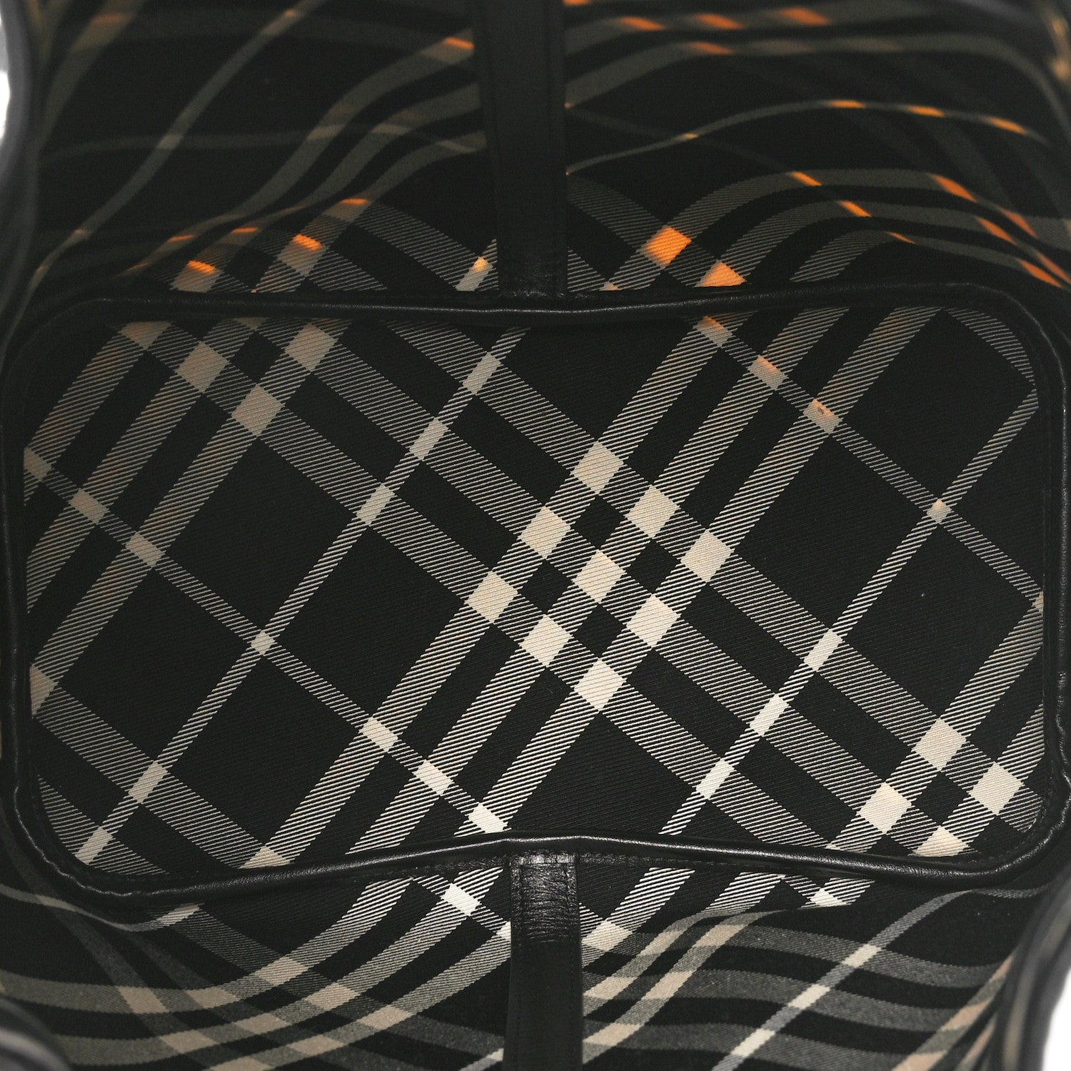 Burberry Check Medium Bucket Bag Black Calico 5 of 9