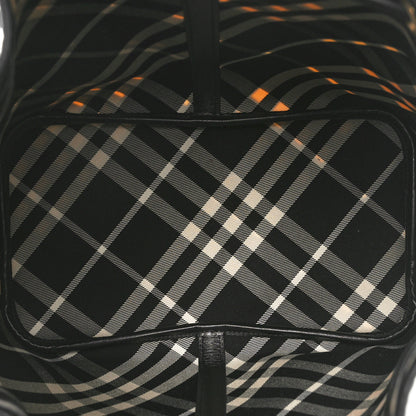 Burberry Check Medium Bucket Bag Black Calico 5 of 9