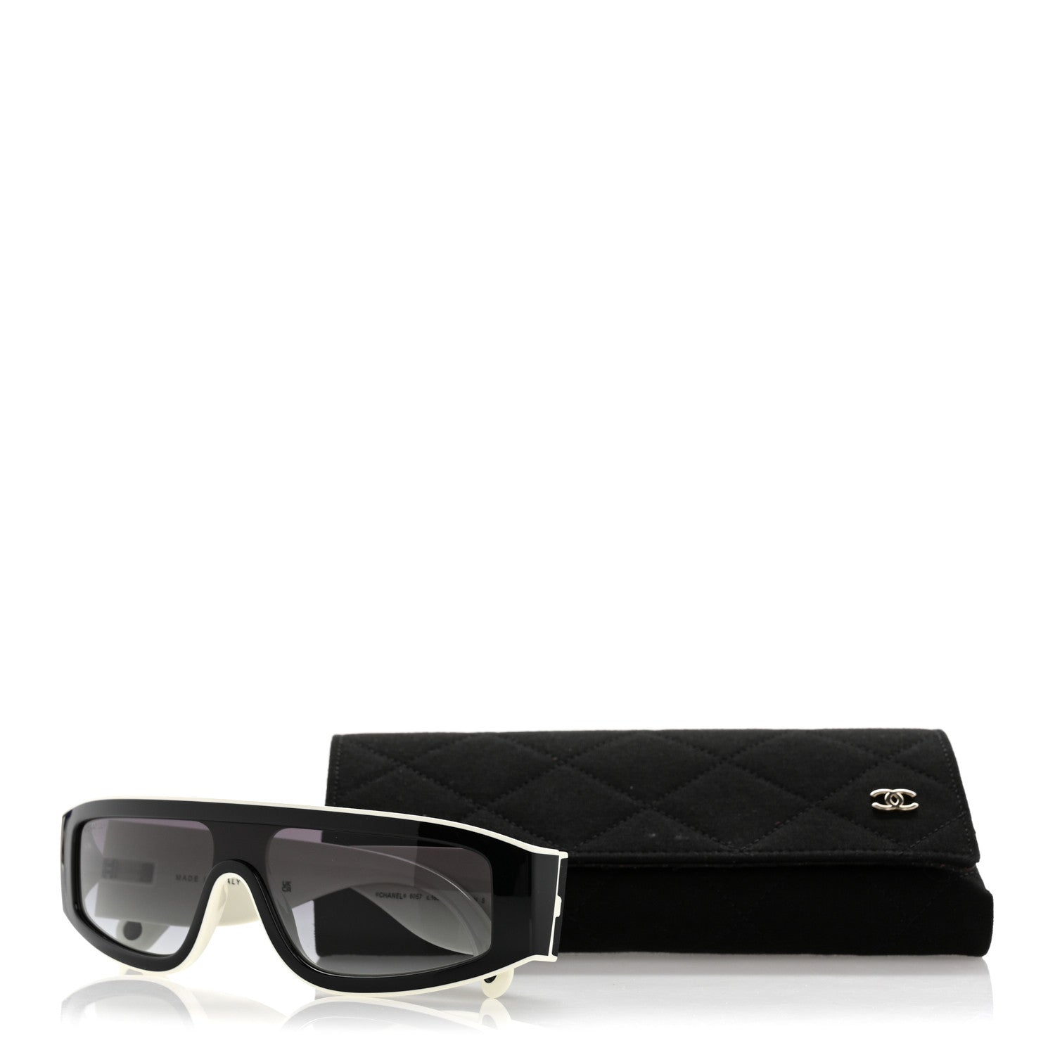 Chanel Acetate Cat Eye Sunglasses 6057 White Black 8 of 8