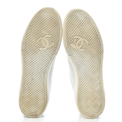 Chanel Calfskin CC Womens Sneakers 38.5 White 8 of 22