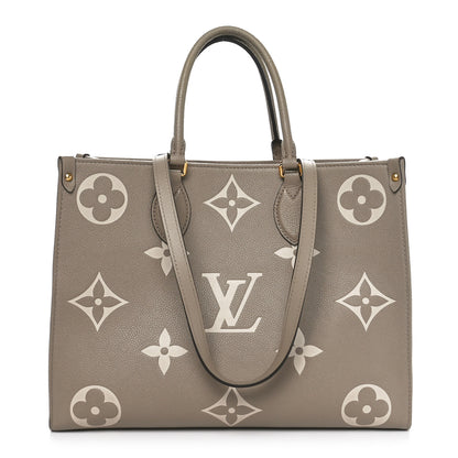 Louis Vuitton Empreinte Monogram Giant Onthego MM Tourterelle Creme 1 of 19