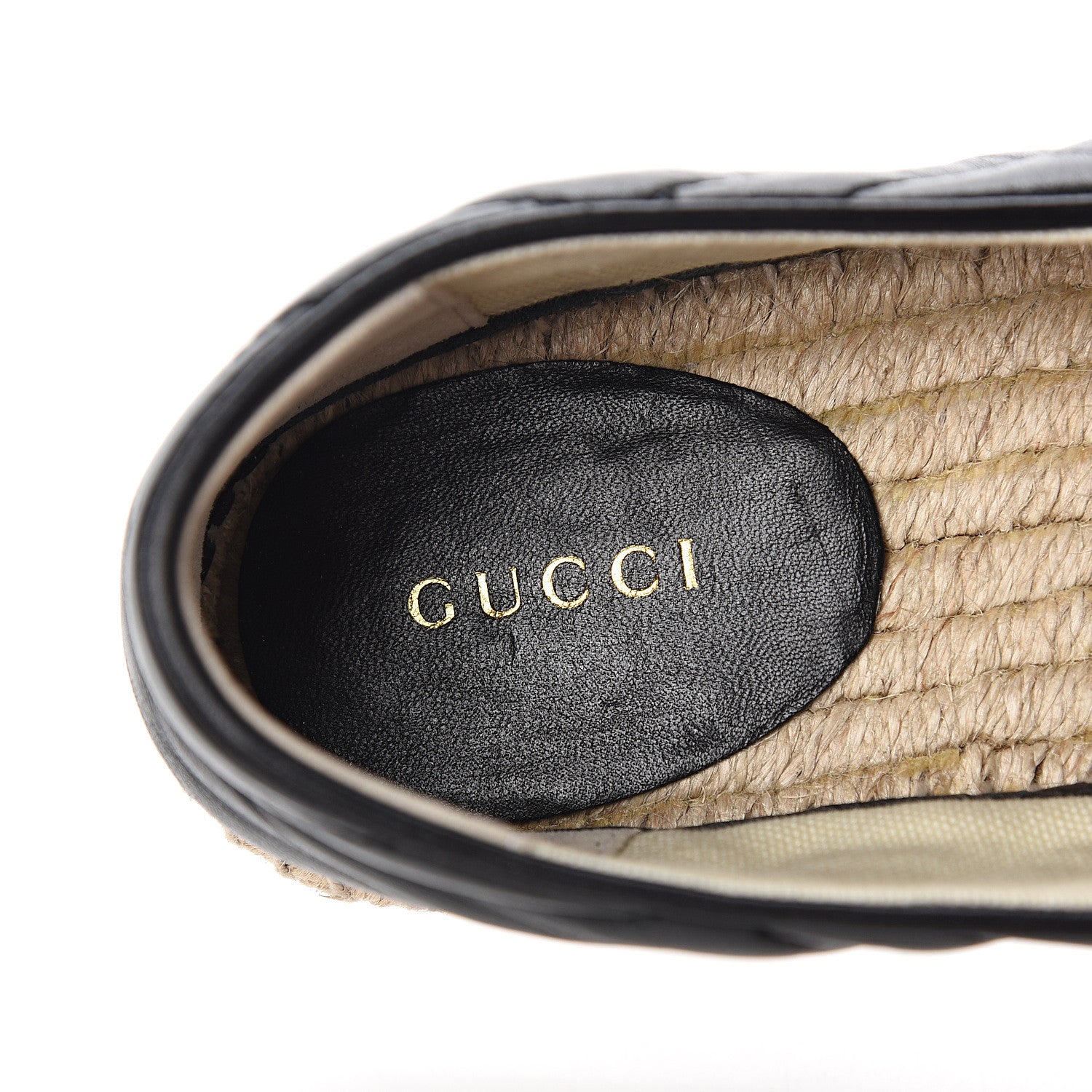 Gucci Nappa Matelasse GG Marmont Espadrilles 38.5 Black 7 of 9