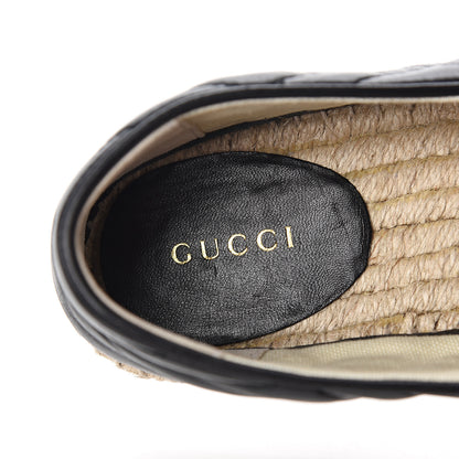 Gucci Nappa Matelasse GG Marmont Espadrilles 38.5 Black 7 of 9