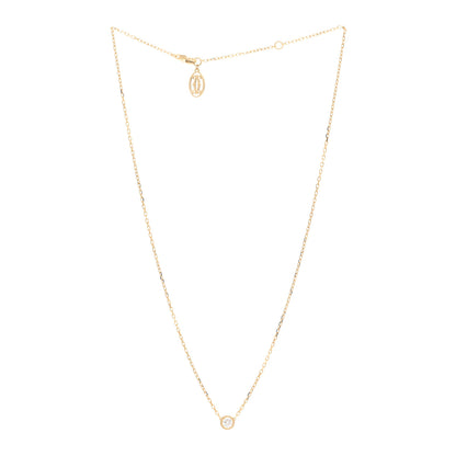 Cartier 18K Yellow Gold Diamond LM D'Amour Pendant Necklace 3 of 5