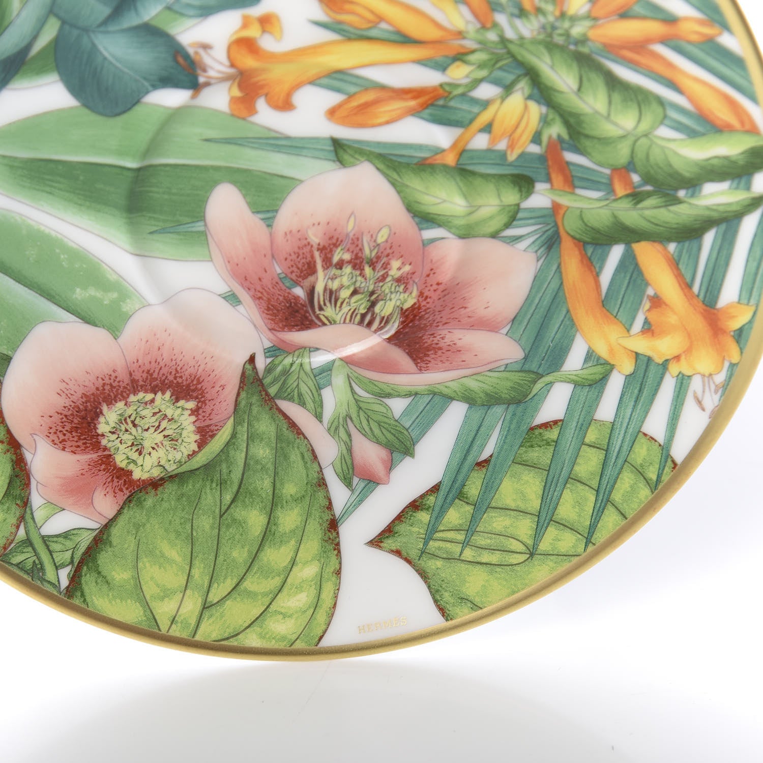 Hermes Porcelain Passifolia Tea Cup And Saucer Set Of 2 7 of 10