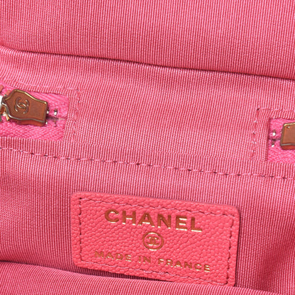 Chanel Caviar Quilted Mini Top Handle Vanity With Chain Pink 6 of 12